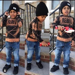 Distressed long sleeve shirt